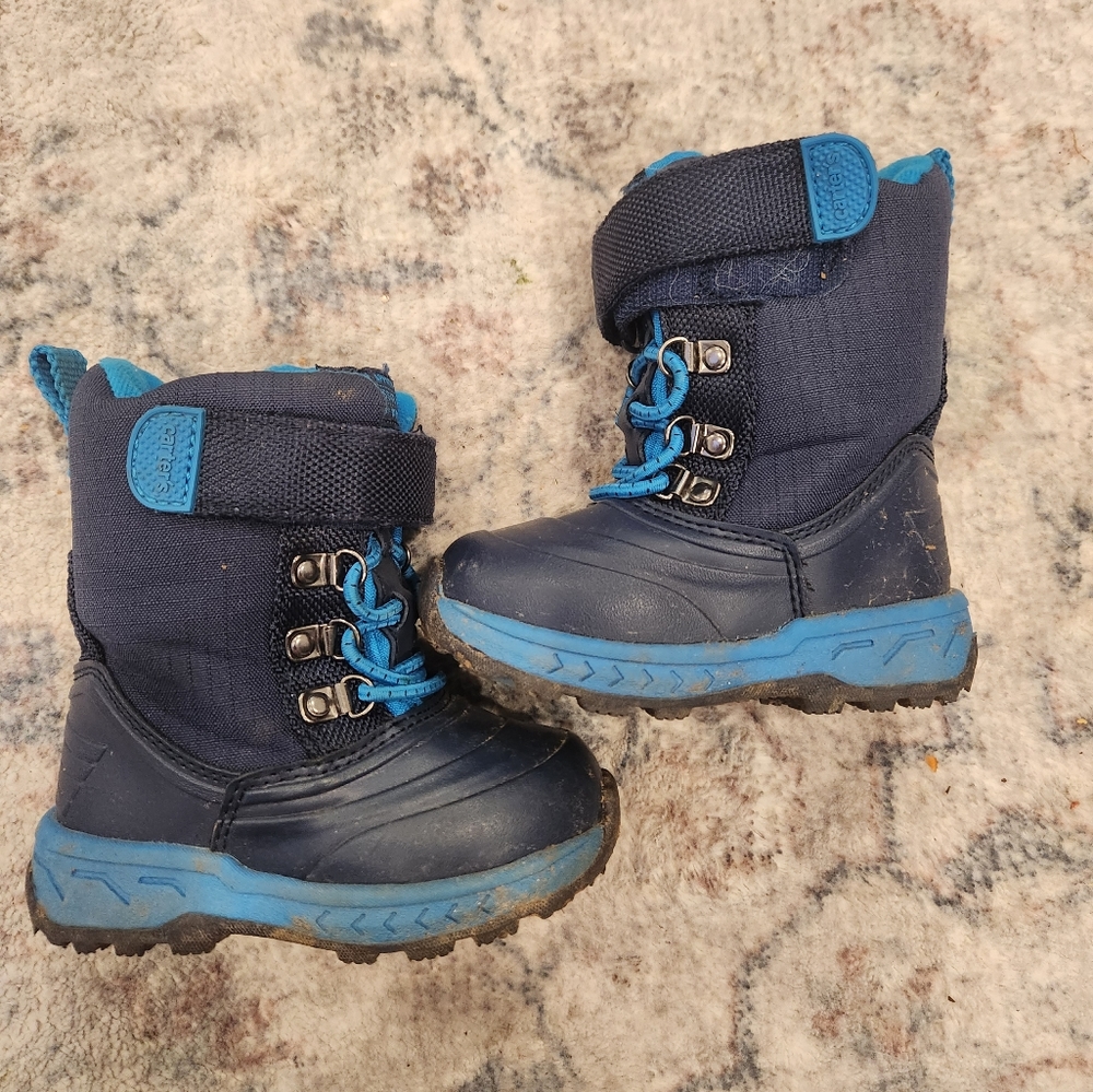 🌟7/25$ CARTERS Blue And Navy Insulated WINTER BOOTS